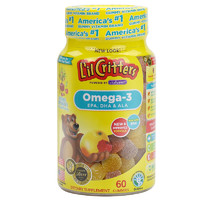 亲子会员：L'il Critters 儿童DHA鱼油小熊糖 60粒