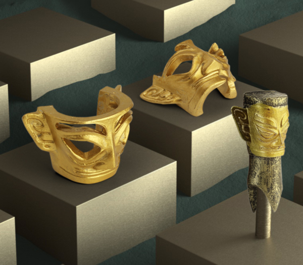 考古盲盒挖掘玩具博物馆同款三星堆 青铜器盲盒 三星堆盲盒面具系列