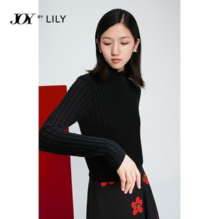 LILY 丽丽 女士纯色绞花毛衣 119450B8390