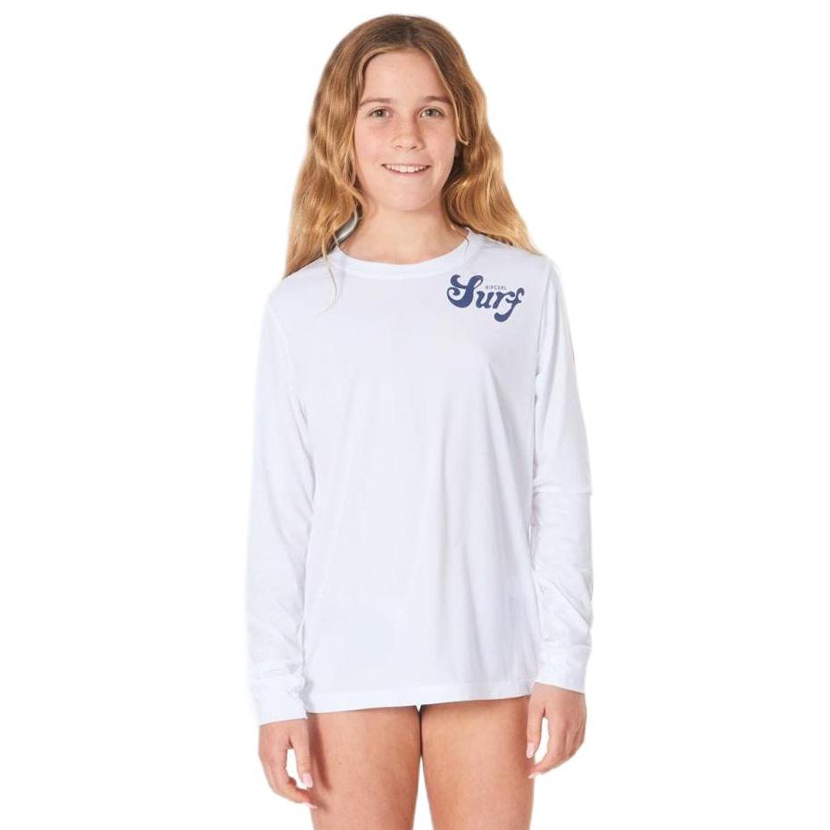 RIP CURL Surflite UV 女童冲浪长袖T恤 蓝白色