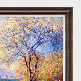 ZEN'S BAMBOO 橙舍 莫奈《樱花树·印象》70x60cm 油画布 古铜棕实木框