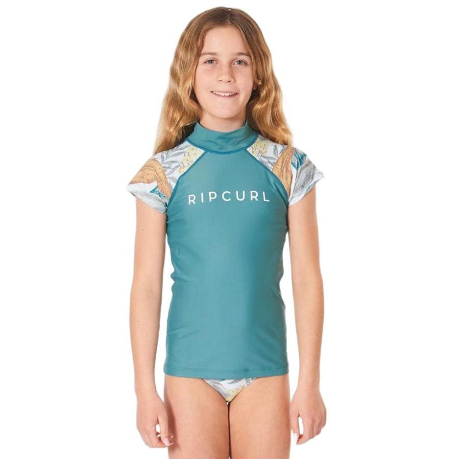 RIP CURL 女童冲浪短袖T恤 淡绿色/花纹 3件套