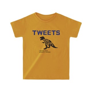小青龙 A1036 儿童短袖T恤 黄小恐龙 120cm