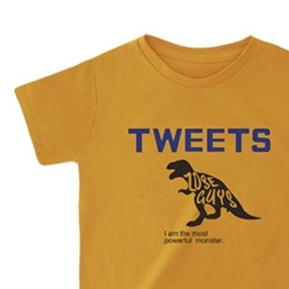 小青龙 A1036 儿童短袖T恤 黄小恐龙 150cm