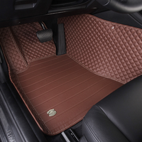 五福金牛 车用脚垫 皮革 时尚棕