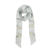 苏州博物馆 X 太湖雪 女士丝绸丝巾 E7A002 山色空濛 150*4.5cm