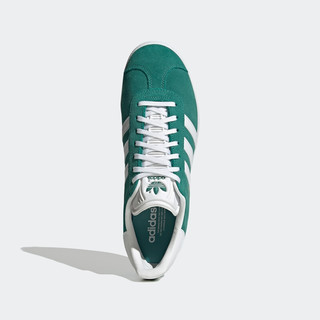 adidas ORIGINALS Gazelle 中性休闲运动鞋 FU9672 绿/白 42