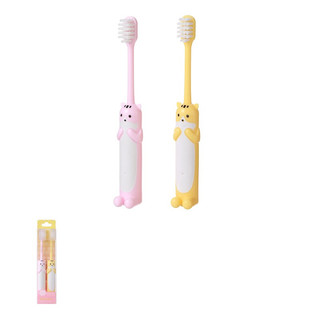 名创优品（MINISO）牙刷牙具 柔软减压健齿细软毛 超细软毛护龈可站立儿童牙刷（2支装）