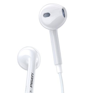 PISEN 品胜 XS100 半入耳式有线耳机 白色 3.5mm
