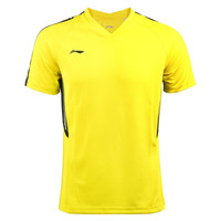 LI-NING 李宁 男子羽毛球服 AAYN165-4 黄色 L