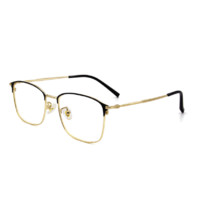 裴漾 3009 黑金色纯钛眼镜框+1.60折射率 变色镜片