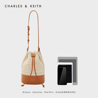 CHARLES＆KEITH女包CK2-10781509女士编织手提子母单肩水桶包