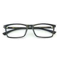 HAN 汉 HD49172 亮黑色MEGA-TR钛塑眼镜框+1.60折射率 防蓝光镜片