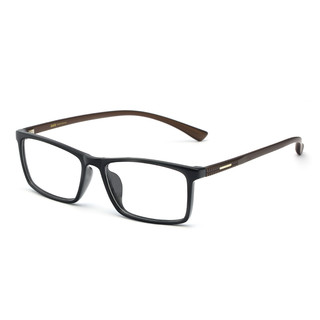 HAN 汉 HD49172 黑棕色MEGA-TR钛塑眼镜框+1.67折射率 防蓝光镜片
