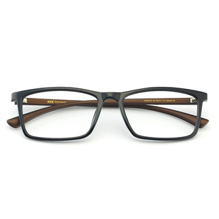 HAN 汉 HD49172 黑棕色MEGA-TR钛塑眼镜框+1.67折射率 防蓝光镜片