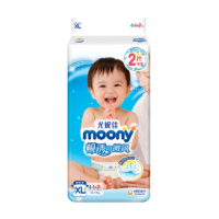 PLUS会员：moony 畅透微风系列 婴儿纸尿裤 XL46片