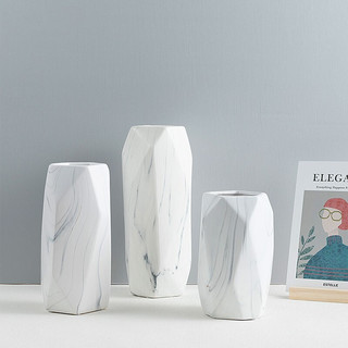 Hoatai Ceramic 华达泰陶瓷 石纹几何花瓶 中号
