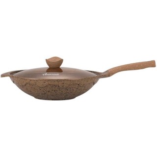 Amercook 阿米尔 阿尔菲塔系列 炒锅(32cm、不粘、麦饭石、合金、咖啡色)