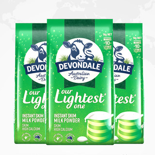 Devondale 德运 成人奶粉 1kg*3袋