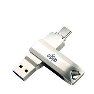 aigo 爱国者 U351 USB 3.1 手机U盘 银色 64GB Type-C/USB双口