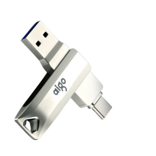 aigo 爱国者 U351 USB 3.1 手机U盘 银色 32GB Type-C/USB双口