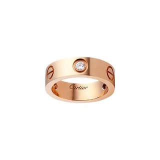 Cartier 卡地亚 love系列 B4087500 中性简约18K玫瑰金钻石戒指