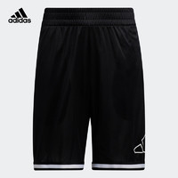 阿迪达斯官网 adidas Y LOGO BB SHORT 大童装夏季篮球运动短裤GN7301 黑色 176CM