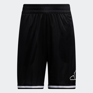 阿迪达斯官网 adidas Y LOGO BB SHORT 大童装夏季篮球运动短裤GN7301 黑色 176CM