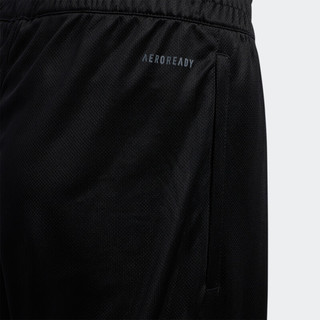 阿迪达斯官网 adidas Y LOGO BB SHORT 大童装夏季篮球运动短裤GN7301 黑色 176CM