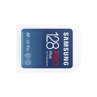 SAMSUNG 三星 Pro Plus MB-SD128K/CN SD存储卡 128GB（UHS-I、V30、U3）