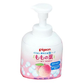 Pigeon 贝亲 温和保湿桃叶婴儿洗发沐浴露 日版 450ml+补充装 400ml