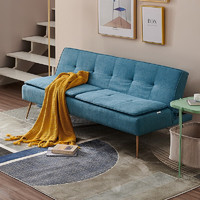 PLUS会员：QuanU 全友 DX101023 可折叠沙发床 蓝色