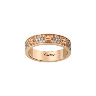 Cartier 卡地亚 love系列 B4085800 中性百搭18K玫瑰金钻石戒指