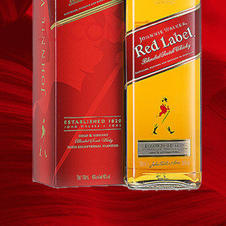 JOHNNIE WALKER 尊尼获加 红牌 调和 苏格兰威士忌 40%vol 1L*2瓶 礼盒装