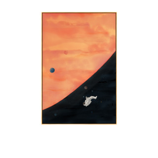 waLLwa 墙蛙《恒星之子》B款 50x70cm 油画布 柚木金属框