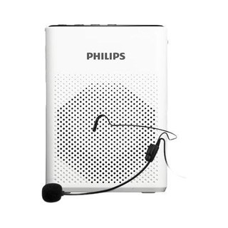 PHILIPS 飞利浦 SBM200 扩音器 白色+有线麦+有线领夹麦+充电器+腰带