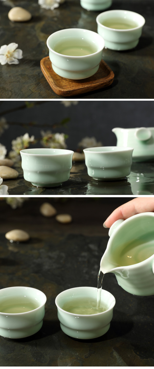 亦紫陶手作匠心高颜轻便功夫茶杯陶瓷茶盏粉彩禅定杯63x32cm青瓷容量