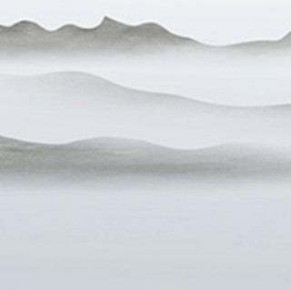 格美奇《云山福瑞+金鹿送福》100x40cm+100x30cm 艺术微喷 黑色铝合金框