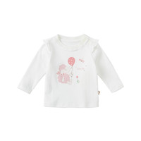 DAVE&BELLA 戴维贝拉 DBJ18132 女童长袖T恤 白色 80cm