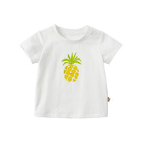 DAVE&BELLA 戴维贝拉 DBZ17818 儿童短袖T恤 菠萝印花 90cm