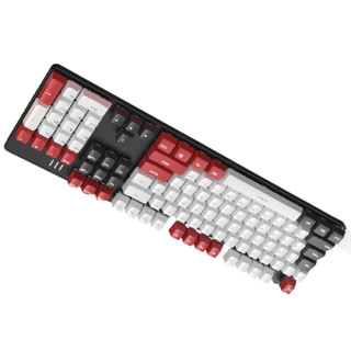 SUNSONNY 森松尼 J9 104键 有线机械键盘 红黑白三拼 集贤青轴 单光