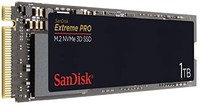 SanDisk 闪迪 SDSSDXPM2-1T00-G25 Extreme PRO 1 TB M.2 NVMe 3D 固态硬盘，黑色