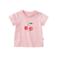 DAVE&BELLA 戴维贝拉 DBZ17818 儿童短袖T恤 樱桃印花 110cm