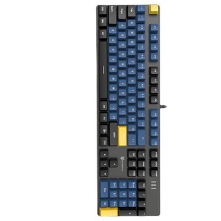 SUNSONNY 森松尼 J9 104键 有线机械键盘 黑深蓝黄三拼 集贤红轴轴 单光
