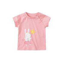 dave&bella 戴维贝拉 DBM18070 儿童短袖T恤 灰粉色 120cm