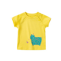 dave&bella 戴维贝拉 DBM18070 儿童短袖T恤 黄色 130cm
