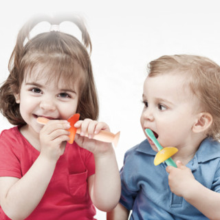 kub 可优比 儿童牙刷 1-4岁 橙粉