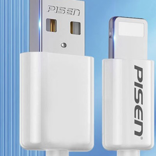 PISEN 品胜 Lightning 2.4A 数据线 PVC 1.2m 白色