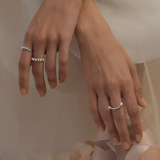 HEFANG Jewelry 何方珠宝 HFH089120 女士裙摆925银戒指