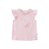 dave&bella 戴维贝拉 DB17419 女童短袖T恤 粉色 100cm